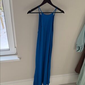 Zara royal blue silk slip dress